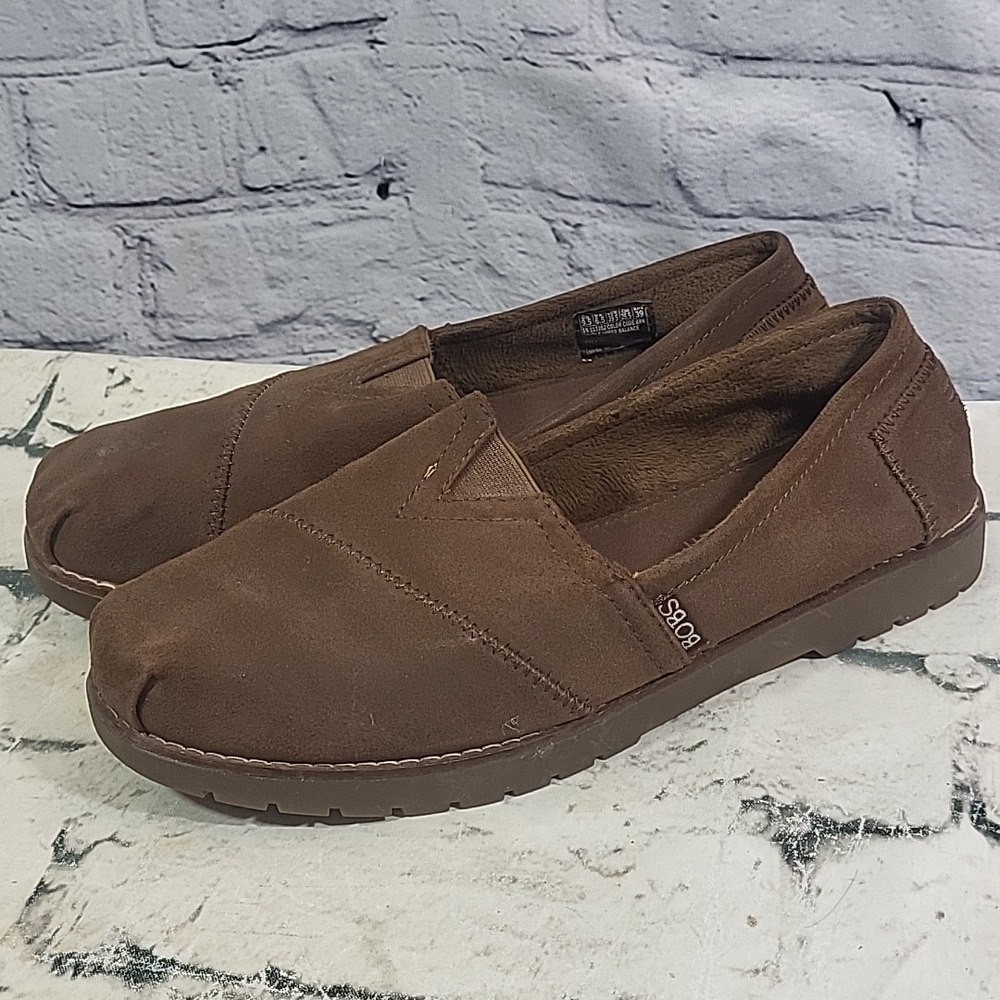 BOBS by Skechers Chill Lugs Brown URBAN SPELL Loafer Slip-On Shoes Women's 9.5